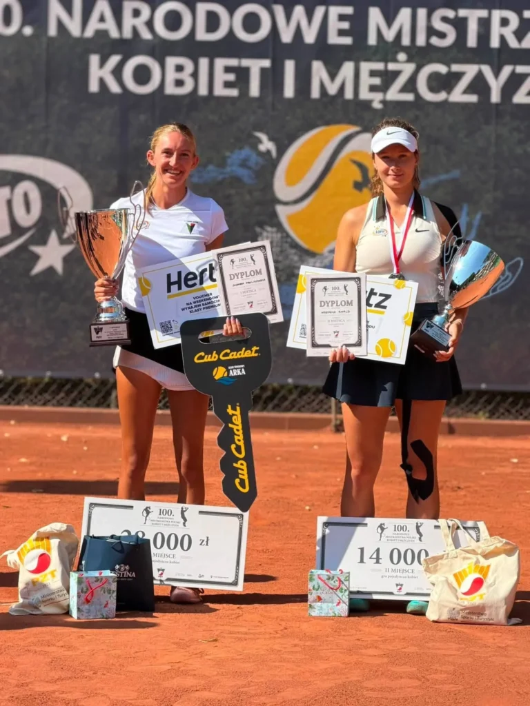 Finalistki gry pojedynczej LOTTO 100. Narodowych Mistrzostw Polski z pucharami